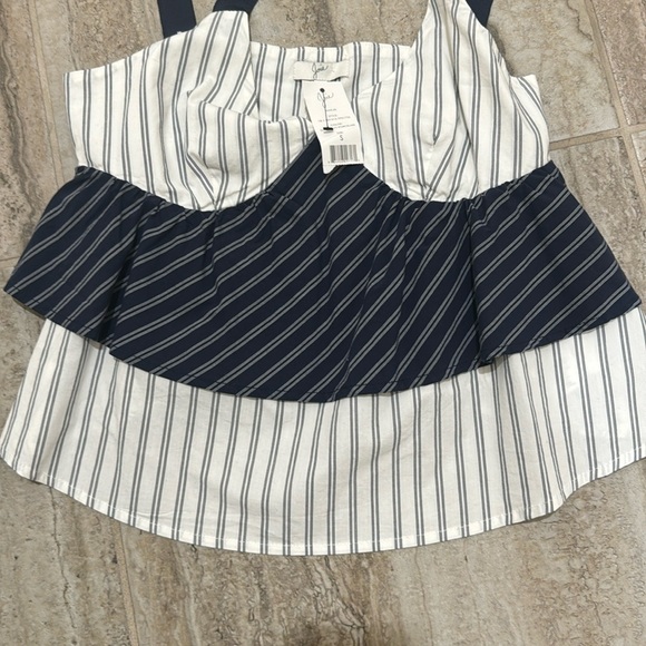 NWT JOIE MARJIE TOP  in Dark Navy Porcelain Small - Picture 5 of 14